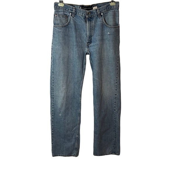 Vintage Levis Mens Silvertab Straight Relaxed Denim Jeans Size 34x36 Long Grunge